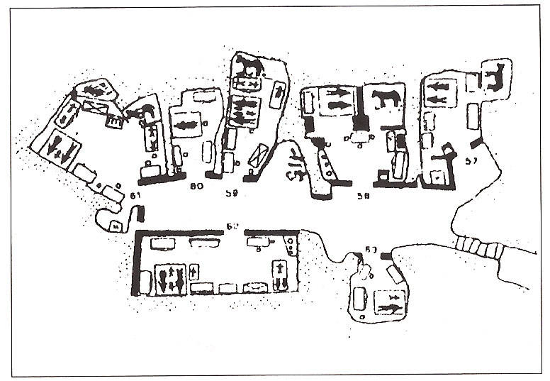 Sei su: planimetria del vicinato delle Malve, Sasso Caveoso.